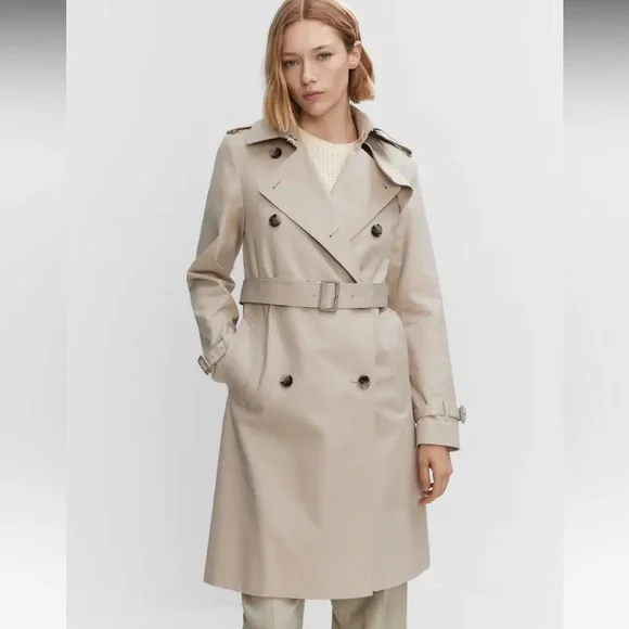 Mango Beige Trench Coat - Picture 8 of 16